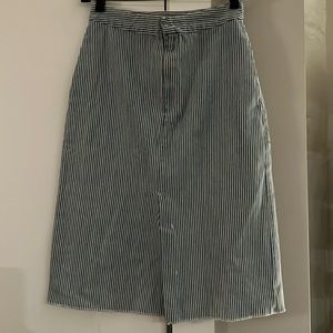 RARE! Vintage Martin Margiela Line 6 striped denim skirt. Super cool!